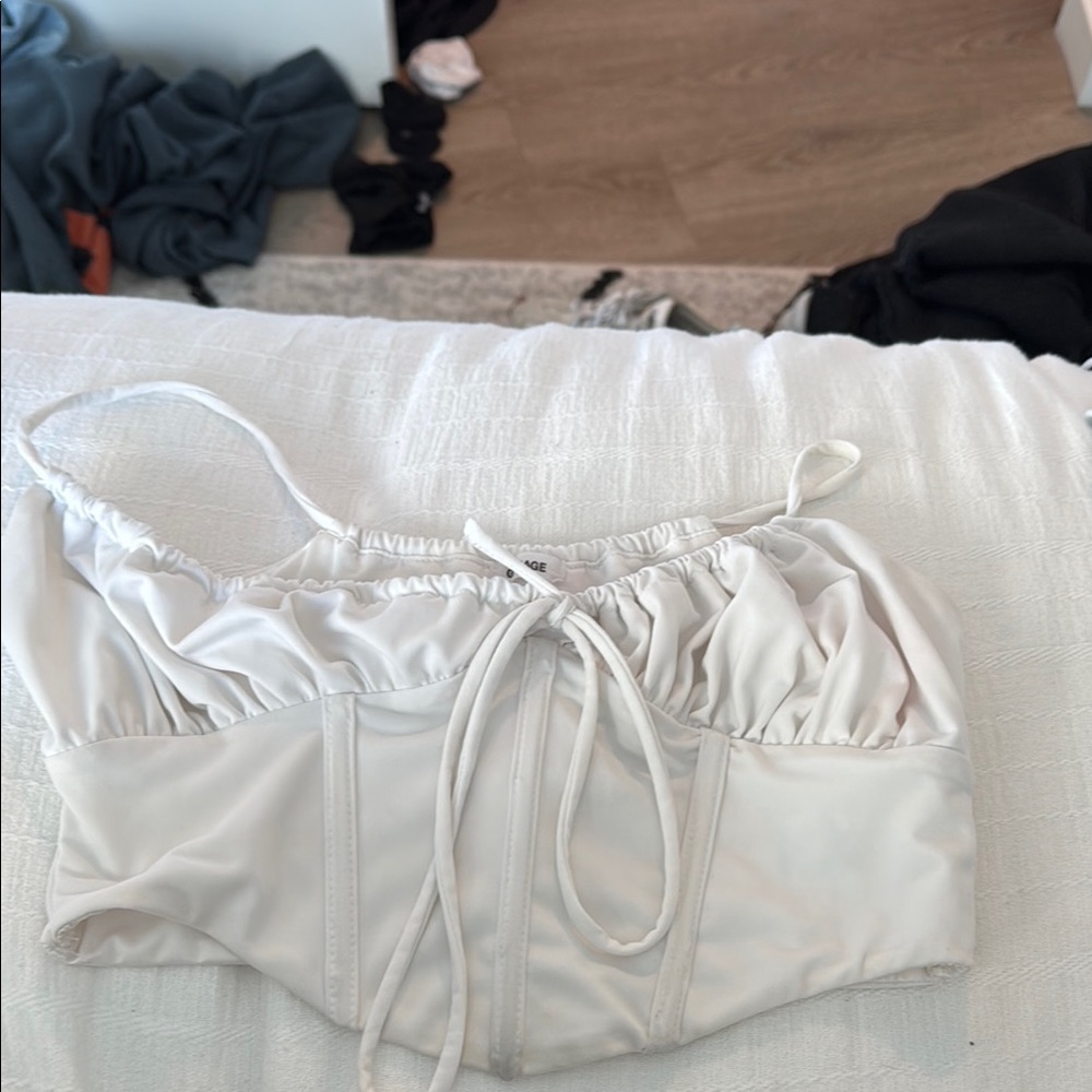 Women's White Corset Top